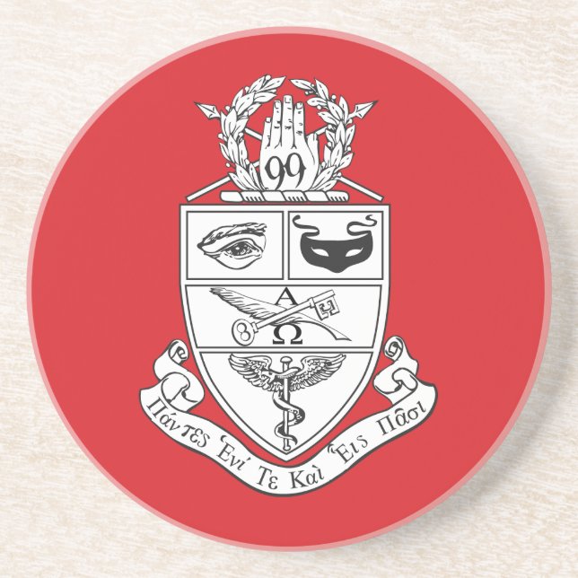 Dessous De Verre En Grès Blason de Kappa Psi (Devant)