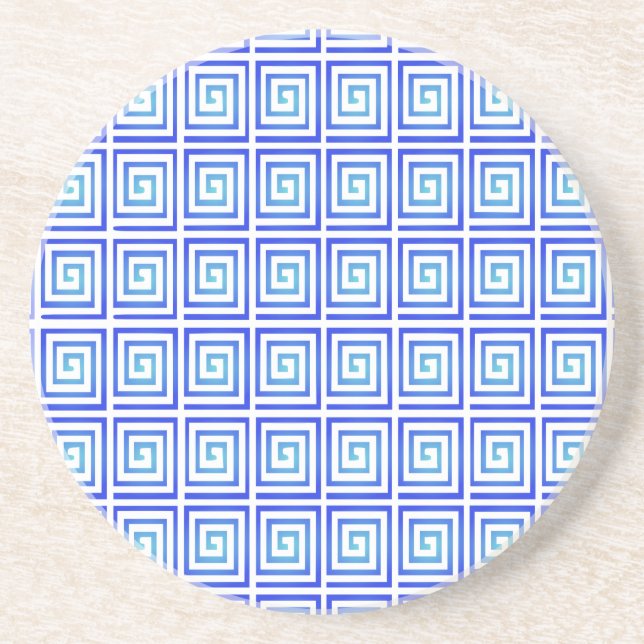 Dessous De Verre En Grès bleu (Devant)