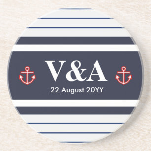 Dessous De Verre En Grès Bleu Bleu Bleu Marine Marine