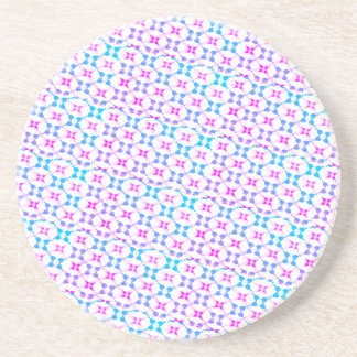 Dessous De Verre En Grès Bleu et rose à motif