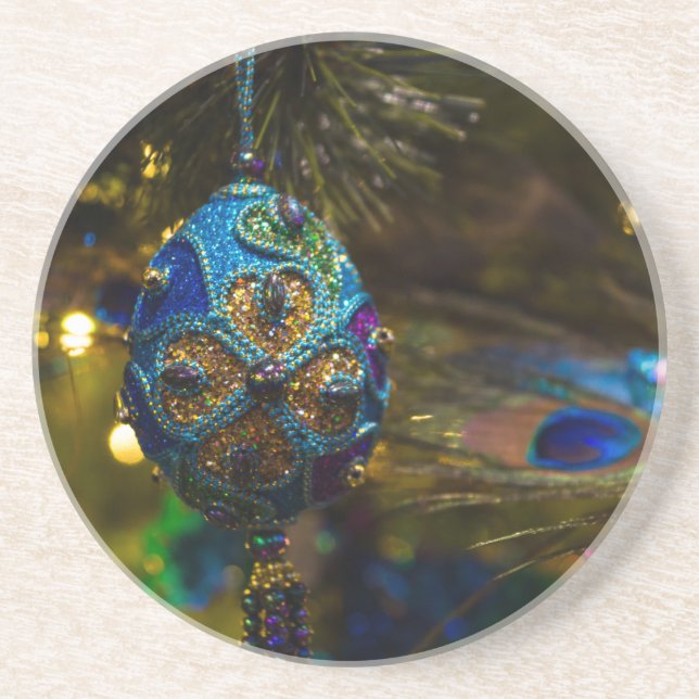 Dessous De Verre En Grès Bleu victorien (Devant)