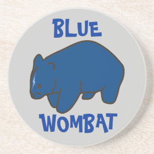 Dessous de verre en grès bleu Wombat