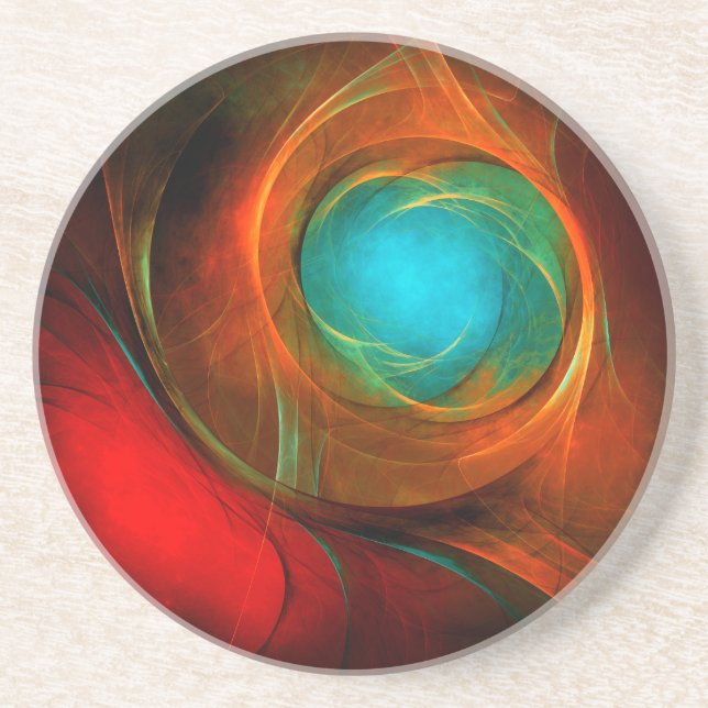 Dessous De Verre En Grès Blue Eye Moderne Abstrait Art Cool Motif #16 (Devant)