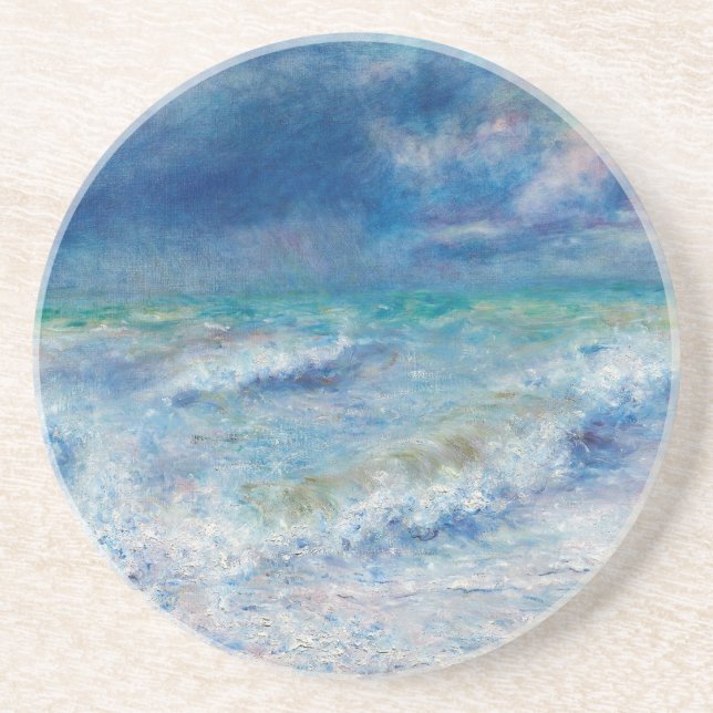 Dessous De Verre En Grès Blue Seascape par Renoir (Devant)