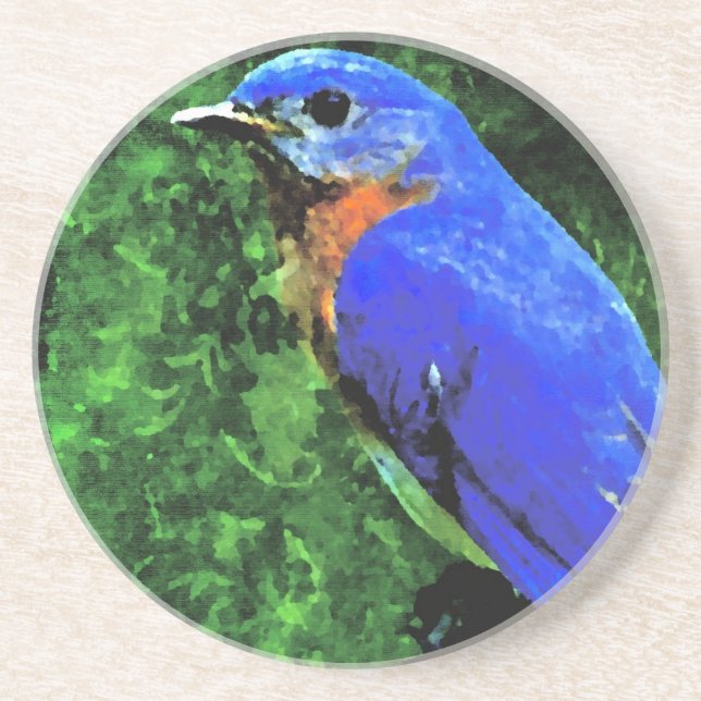 Dessous De Verre En Grès Bluebird (Devant)