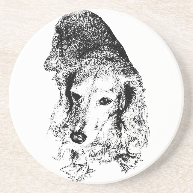Dessous De Verre En Grès Boire avec cran – Dachshund (Devant)