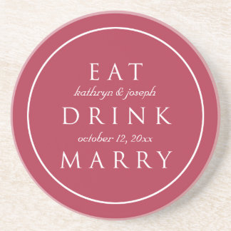 Dessous De Verre En Grès BOIRE BOIRE MARRY sentiment rouge personnalisé mar