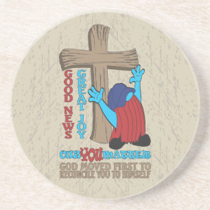 Dessous De Verre En Grès Bois Cross Cuz Vous Avez De L'Importance Gospel T-