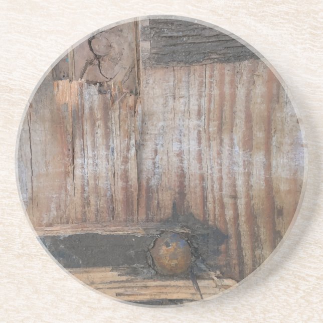 Dessous De Verre En Grès Bois de son I (Devant)