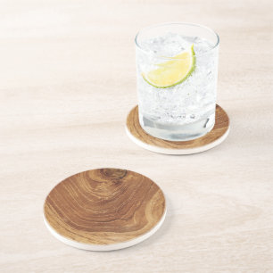 Dessous De Verre En Grès Bois de teck rustique en bois Texture Grain de boi