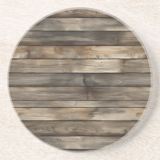 Dessous De Verre En Grès Bois faux marron (Devant)