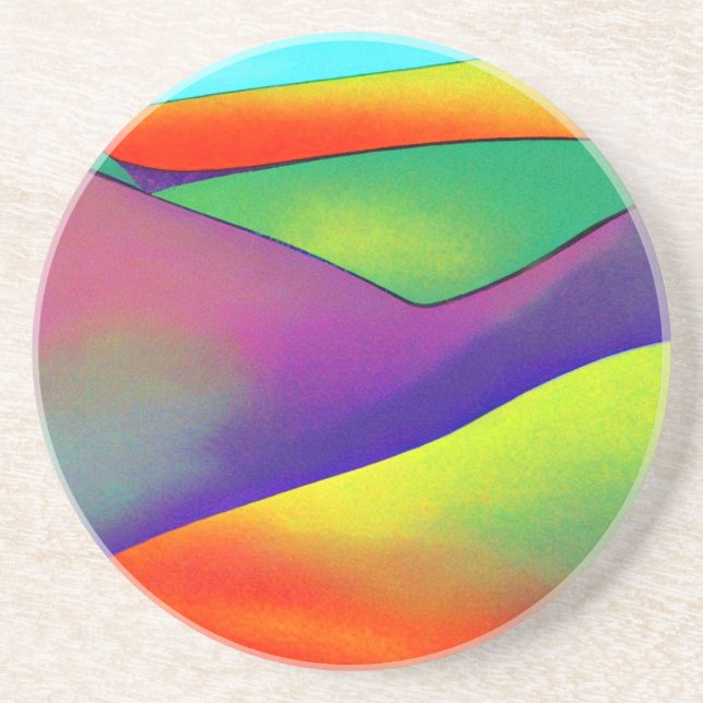 Dessous De Verre En Grès Bold Rainbow Hills (Devant)