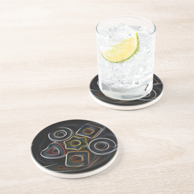 Dessous De Verre En Grès Bonbons de Noël (Côté)