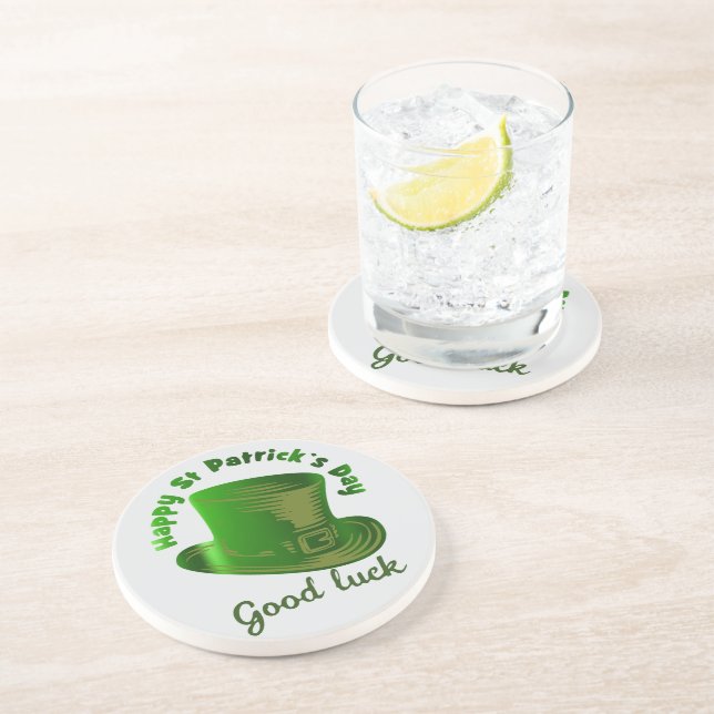 Dessous De Verre En Grès Bonne chance  (Côté)