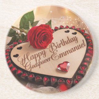 Dessous De Verre En Grès Bonne Godspower Anniversaire Emmanuel Card