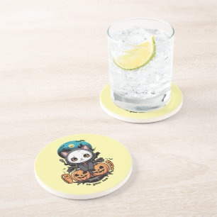 Dessous De Verre En Grès Booko to You Too Bat chat mignonne ailes et Citr
