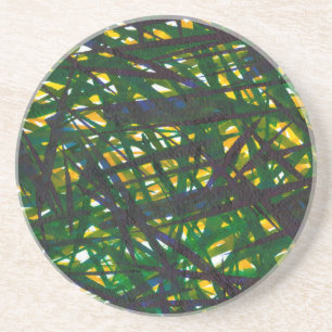 Dessous De Verre En Grès Bosquet vert II