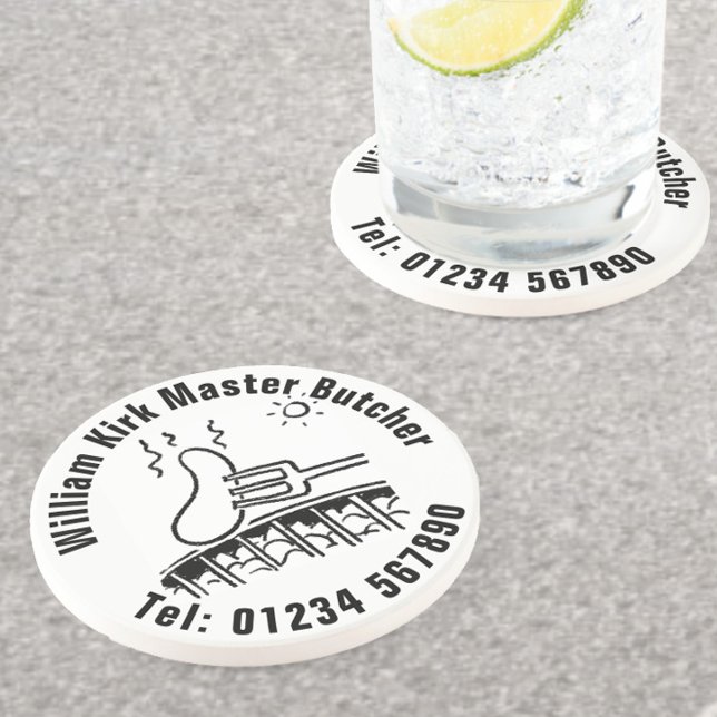 Dessous De Verre En Grès Boucher maître (Créateur téléchargé)