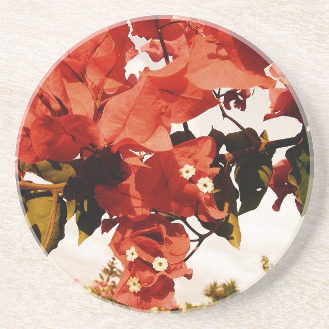 Dessous De Verre En Grès Bougainvillée (Devant)