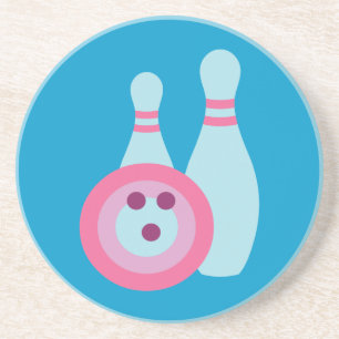 Dessous De Verre En Grès Boule de Bowling et Pins