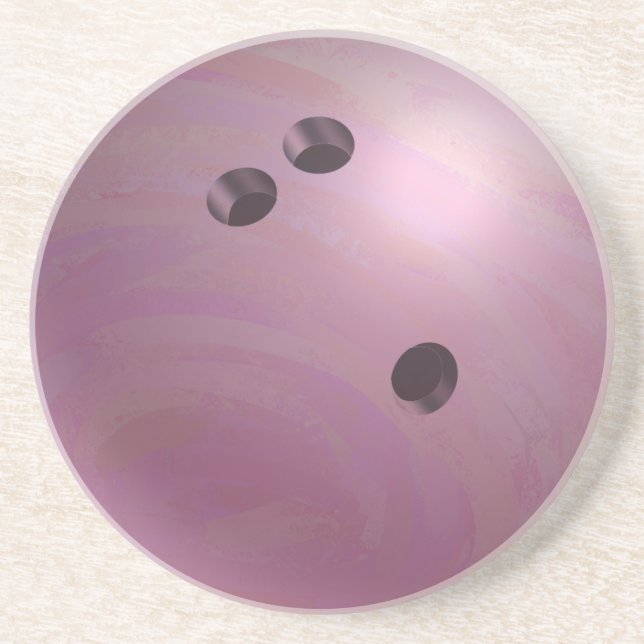 Dessous De Verre En Grès Boule de bowling rose (Devant)