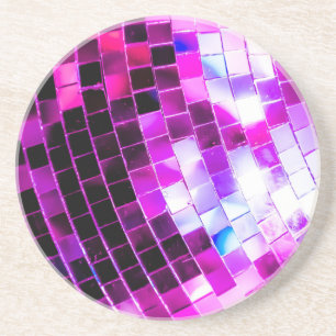 Dessous De Verre En Grès Boule disco violette