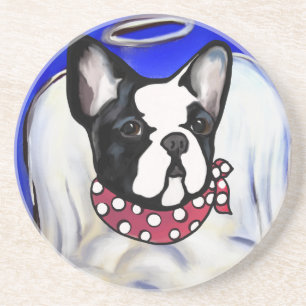 Dessous De Verre En Grès Bouledogue Français Ange