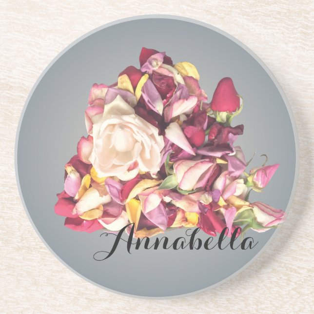 Dessous De Verre En Grès Bouquet (Devant)