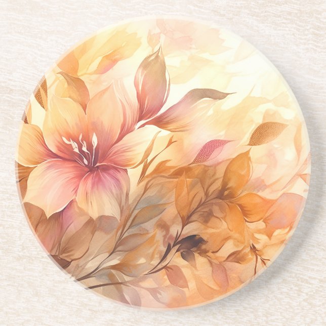 Dessous De Verre En Grès Bouquet d'Automne (Devant)