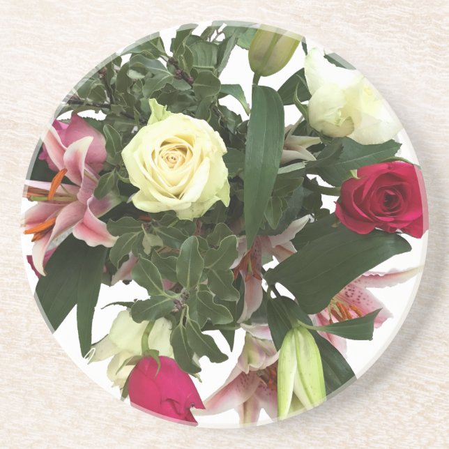 Dessous De Verre En Grès Bouquet de la fête des mères (Devant)