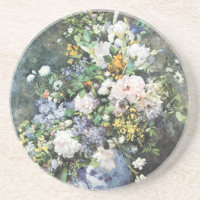 Dessous De Verre En Grès Bouquet de printemps de Pierre Renoir, Fleurs Vint (Devant)