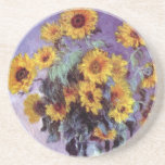 Dessous De Verre En Grès Bouquet de tournesols de Claude Monet, Art Vintage<br><div class="desc">Bouquet of Sunflowers (1881) de Claude Monet est un vintage impressionniste peinture à la morue florale d'art. Fleurs jaunes fleuries du jardin. Un bouquet de tournesol de saison estivale dans un vase. À propos de l'artiste : Claude Monet (1840-1926) est un fondateur du mouvement de peinture impressionniste française, dont la...</div>