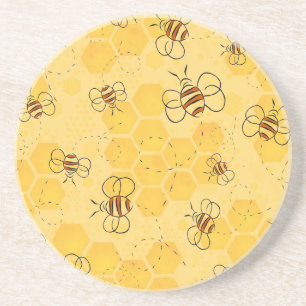 Dessous De Verre En Grès Bourdonnement d'abeilles Abeilles à miel Mignon 