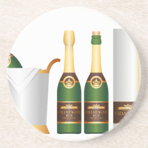 Dessous De Verre En Grès bouteilles de champagne