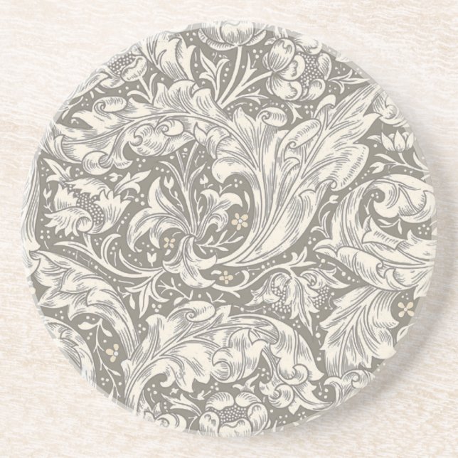 Dessous De Verre En Grès Boutonnière Fleur de William Morris Fleur Botaniqu (Devant)