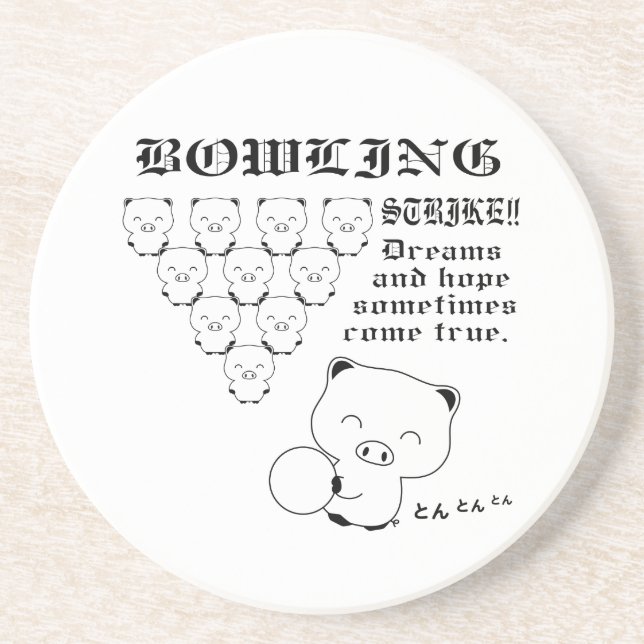 Dessous De Verre En Grès Bowling (Devant)