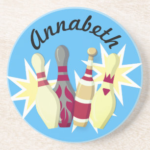 Dessous De Verre En Grès Bowling de style vintage