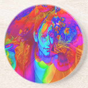 Dessous De Verre En Grès Brainstorm en couleur