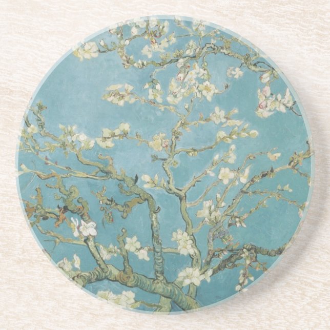 Dessous De Verre En Grès Branches de Vincent van Gogh d'arbre d'amande (Devant)