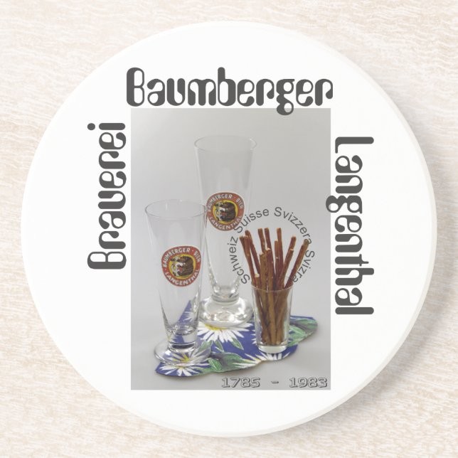 Dessous De Verre En Grès Brasserie de Baumberger Langenthal Bierdeckel (Devant)