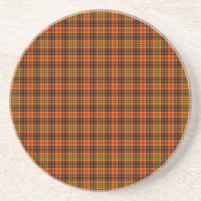 Dessous De Verre En Grès Bright Fall Plaid (Devant)