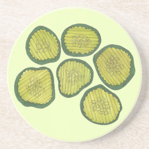 Dessous De Verre En Grès Brochure verte croustillante Kasher Dill Picket Ch