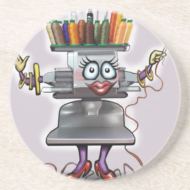 Dessous De Verre En Grès Broderie (Devant)