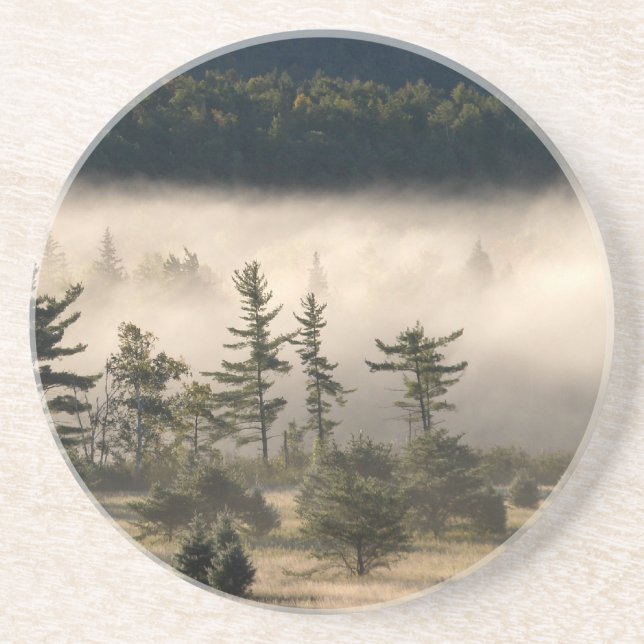 Dessous De Verre En Grès Brouillard de matin dans l'Adirondacks (Devant)
