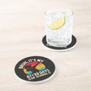 Dessous De Verre En Grès Bruh C'est Mes 67 33 Jours D'école 100ème Jour
