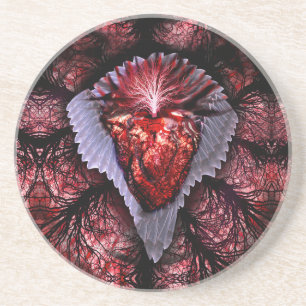 Dessous De Verre En Grès Brûler le coeur
