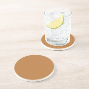 Dessous de verre en grès brun cuivré