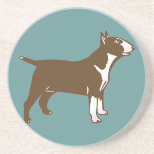 Dessous De Verre En Grès Bull-terrier