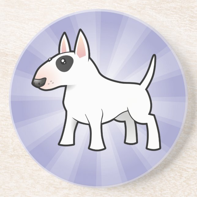 Dessous De Verre En Grès Bull-terrier de bande dessinée (Devant)