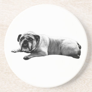 Dessous De Verre En Grès Bulldog Encore des moments